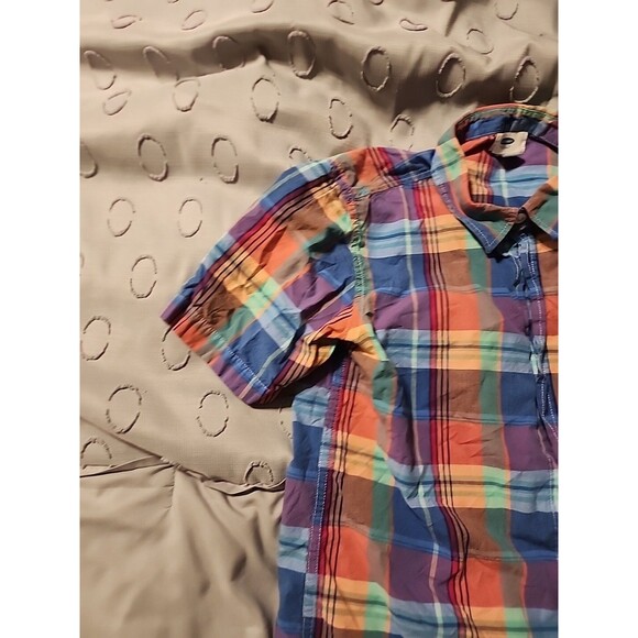 Boys Old Navy Short Sleeve Plaid Button-up  Shirt Size XL [14-16] - Picture 2 of 3